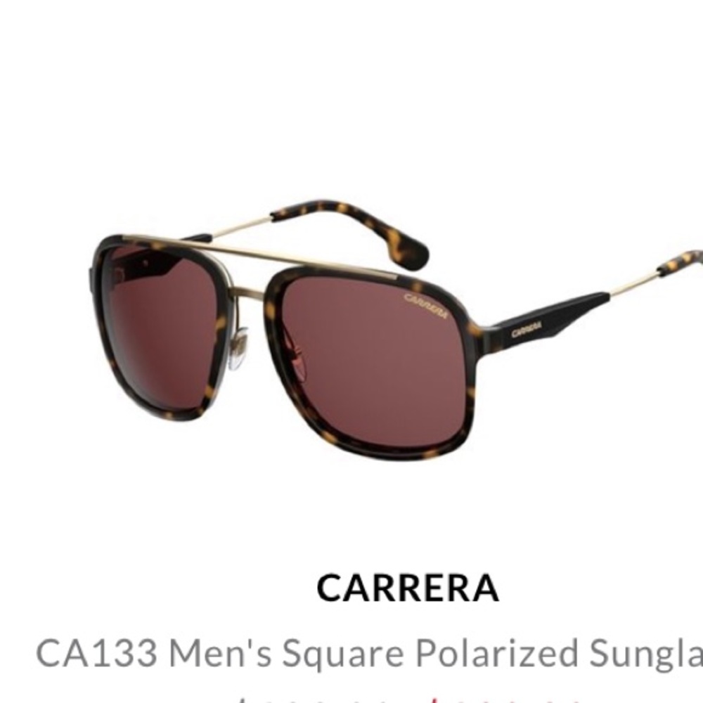 Carrera Tortoise and Gold Men's Sunglasses